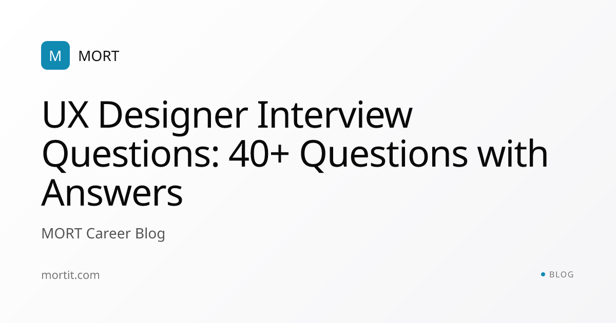 UX Designer Interview Questions: 40+ Questions with Answers (2026)